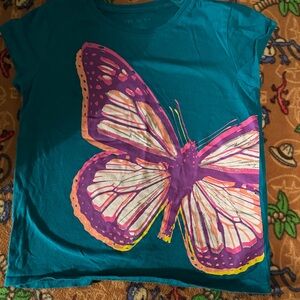 Teal Butterfly Graphic Tee